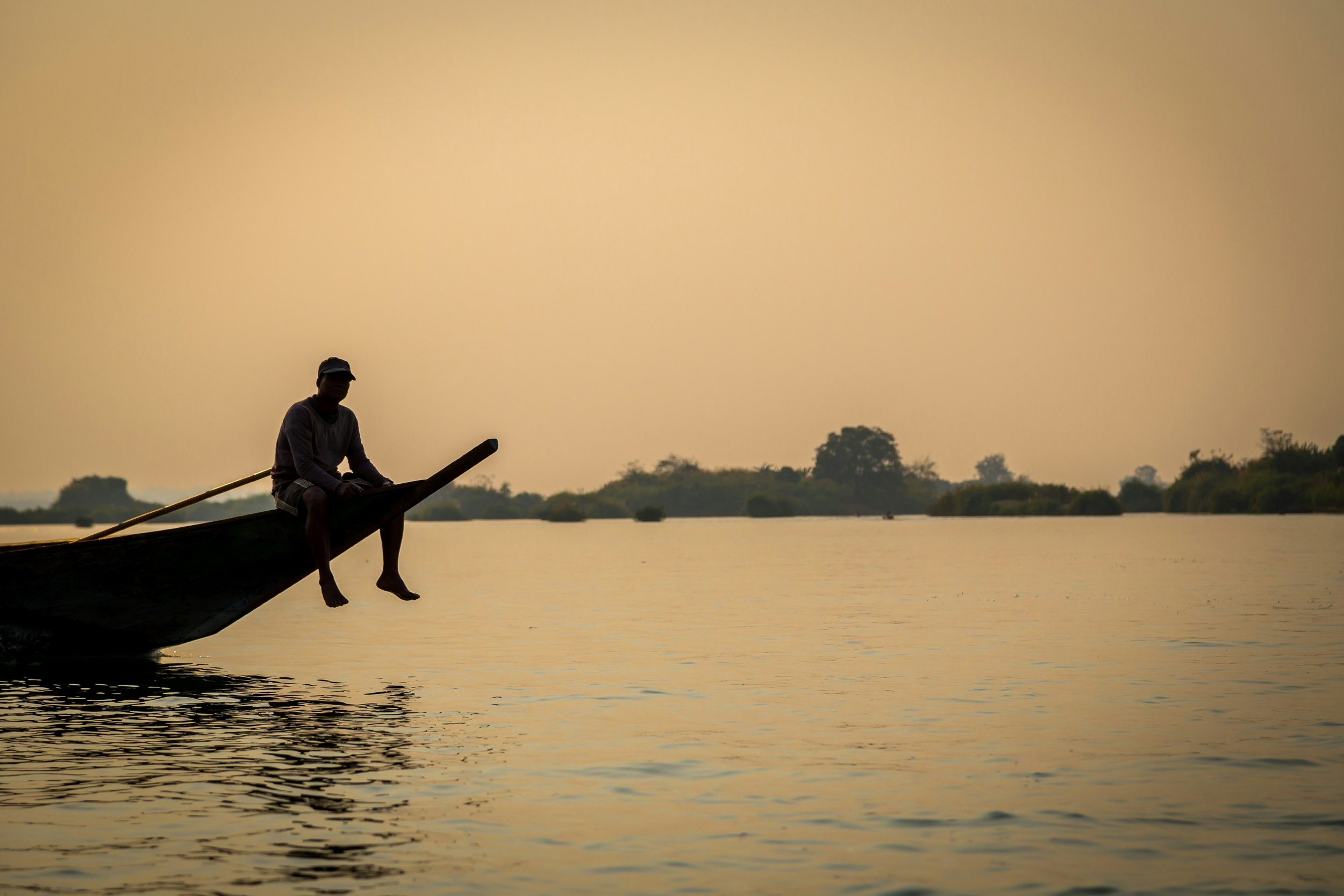 person riding boat